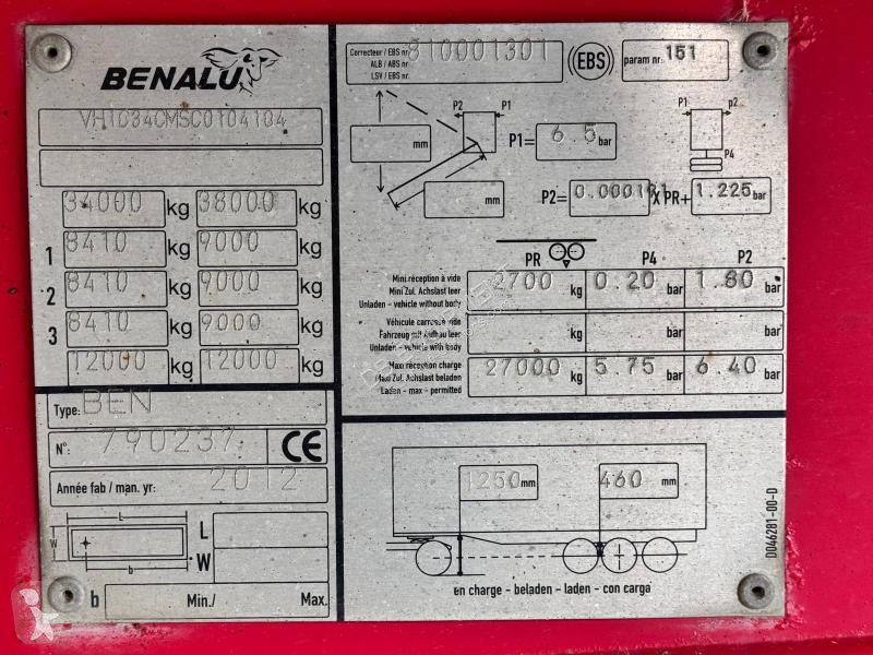 نصف مقطورة Benalu  C34NMS01 Semi remorque benne...