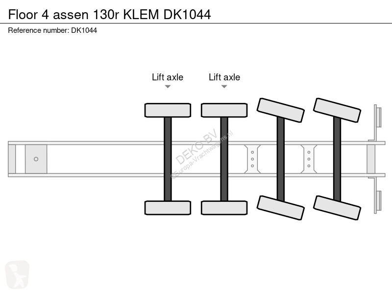نصف مقطورة Floor 4 assen 130r KLEM 4 assen Hiab...