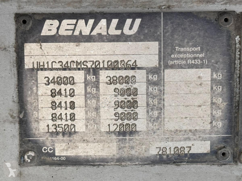 Semirimorchio Benalu  C54CMS01 benne TP 3 essieux