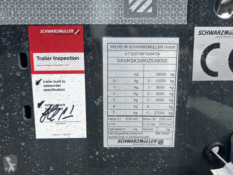 نصف مقطورة Schwarzmüller Stahlrundmulde 25 m³,...