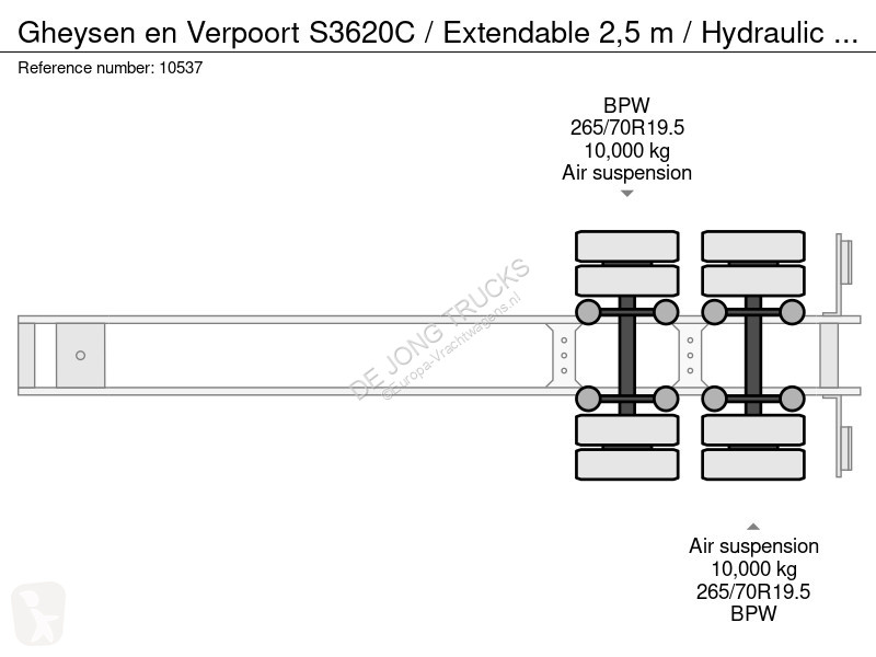 Semirimorchio  S3620C / Extendable 2,5 m /...