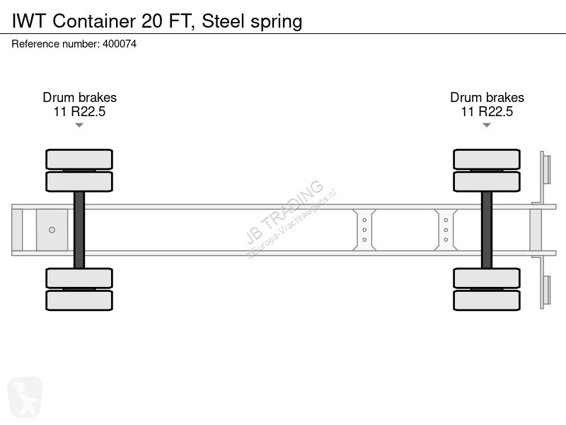 نصف مقطورة IWT Container 20 FT, Steel spring