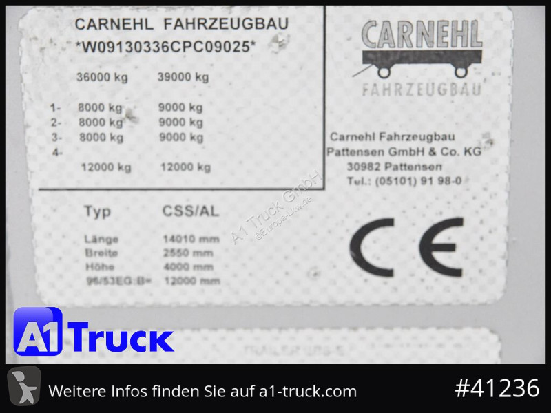 نصف مقطورة Carnehl CSS/AL 90m³ Lift 7.760 Kg,