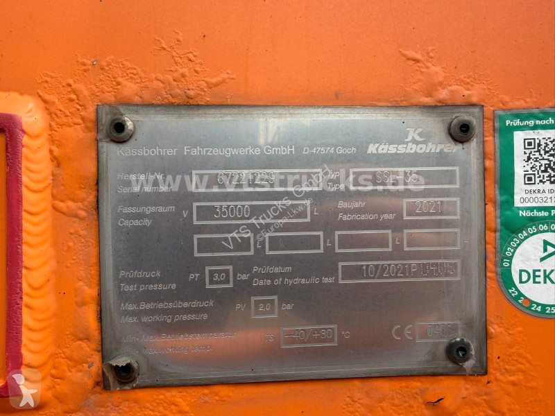 نصف مقطورة Kässbohrer STB CT11 2021 35m³ FIII...