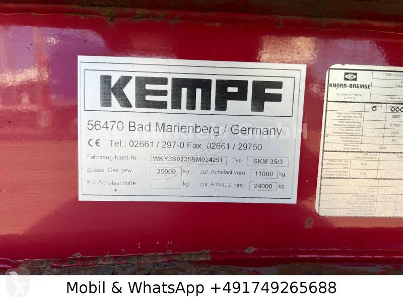 نصف مقطورة Kempf SKM 35/3 Alu-Mulde...