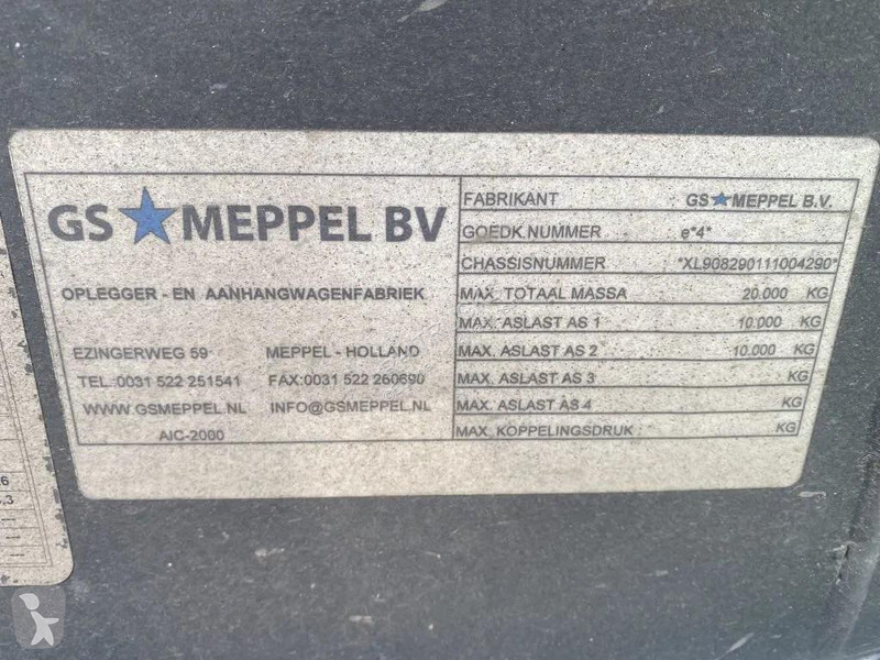مقطورة GS Meppel AIC-2000 2 AXLE - BPW + BDF...