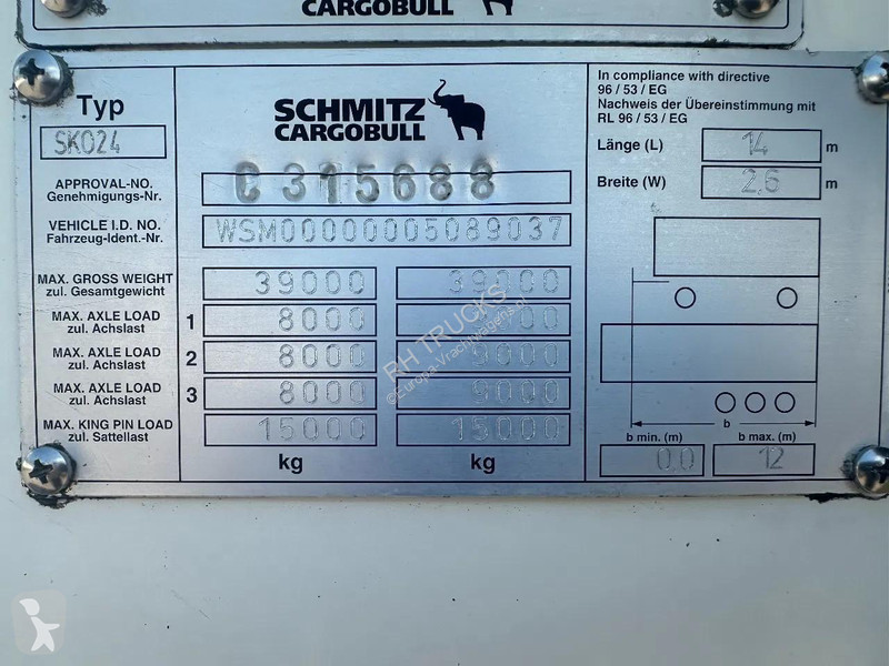 Oplegger Schmitz Cargobull 3 AXLE 20 X CARRIER...