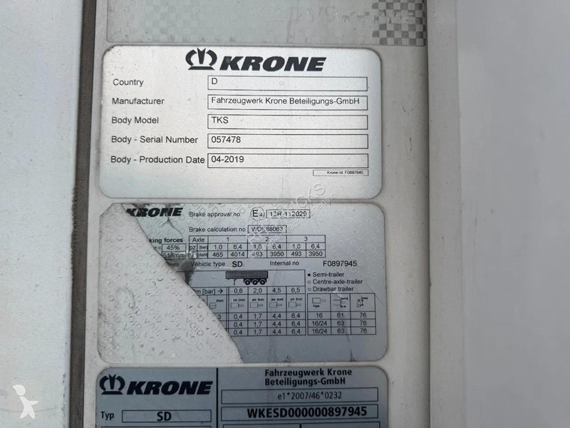 نصف مقطورة Krone 3 AXLE CARRIER 1550 TÜV TILL...