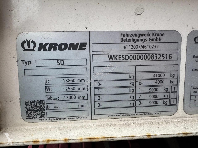 Oplegger Krone 3 AXLE - ABS - SLIDING ROOF ALU...
