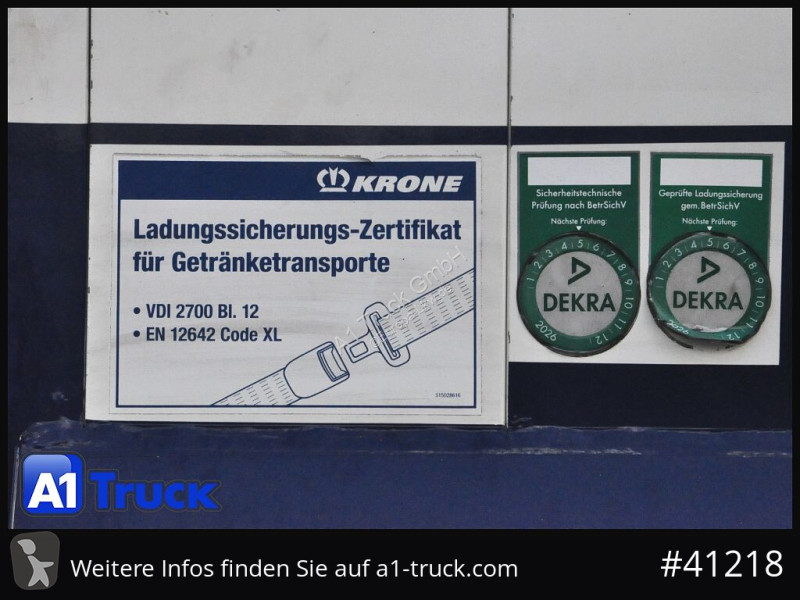 نصف مقطورة Krone SD, Getränke, Safe Curtain,...