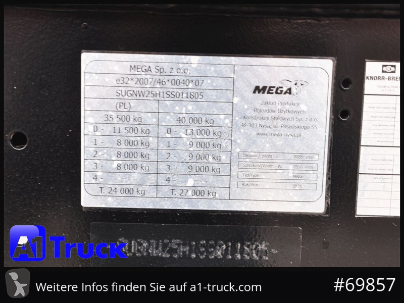 Semi remorque Benalu Mega  25m³ Lift Stahl  SAF...