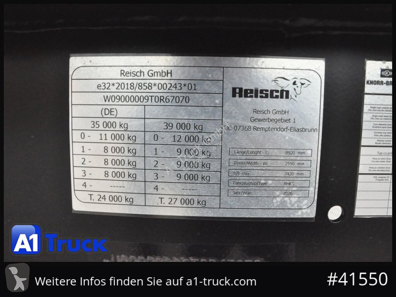 نصف مقطورة Reisch Steelpipe-R 26m³ NEU Stahl...
