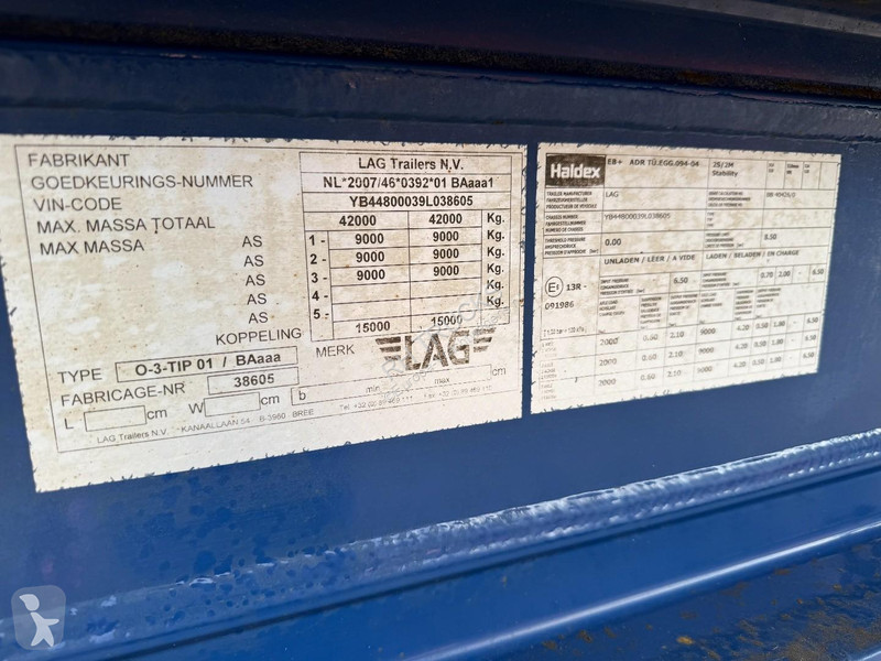 نصف مقطورة LAG O-3-TIP 40 - 3 AXLE + TIPPER 50...