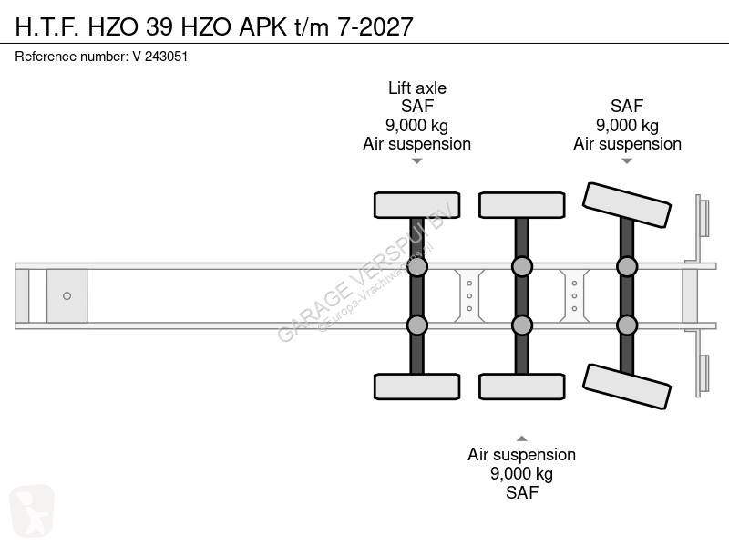 Semi remorque  HZO 39 HZO APK t/m 7-2027