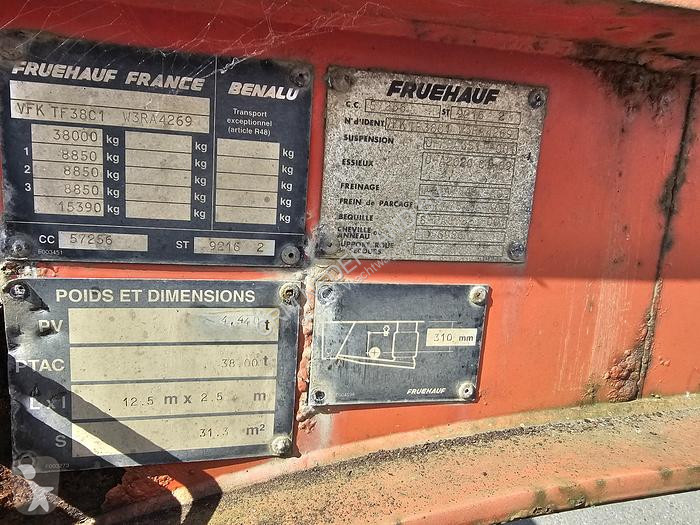 نصف مقطورة Fruehauf VFK TF 38C1 40 2 X20 SMB DRUM