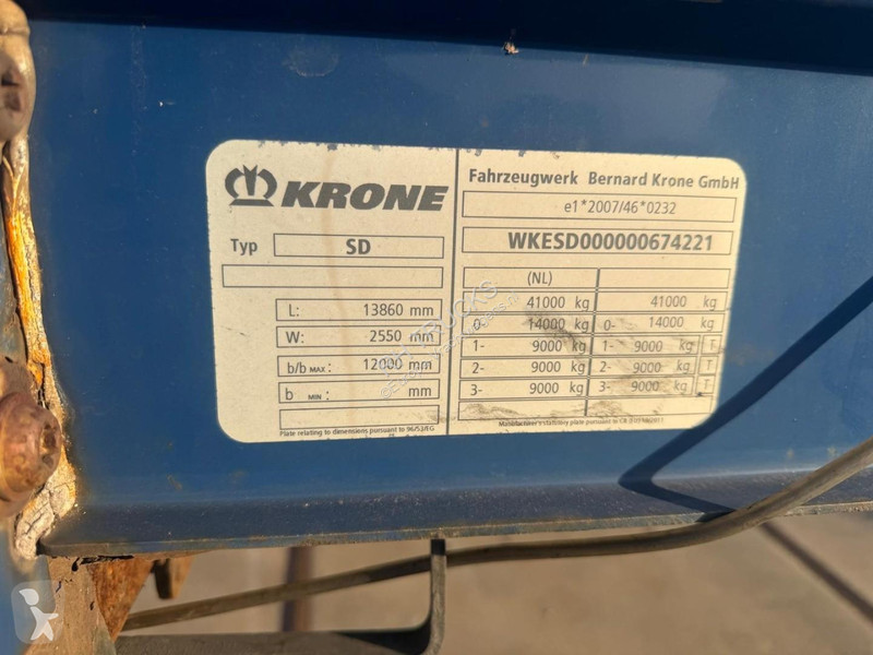 Semirremolque Krone 3 AXLE - SAF - SIDE DAMAGE