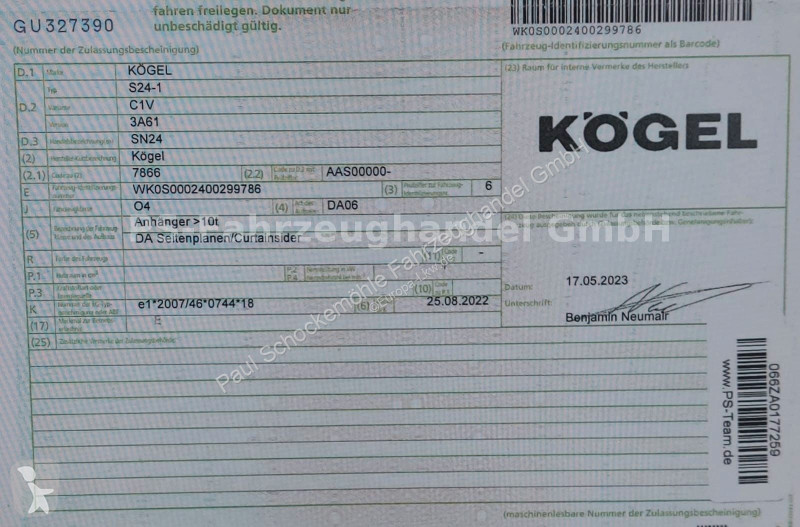 Полуприцеп Kögel SN24*Standard*BPW*...