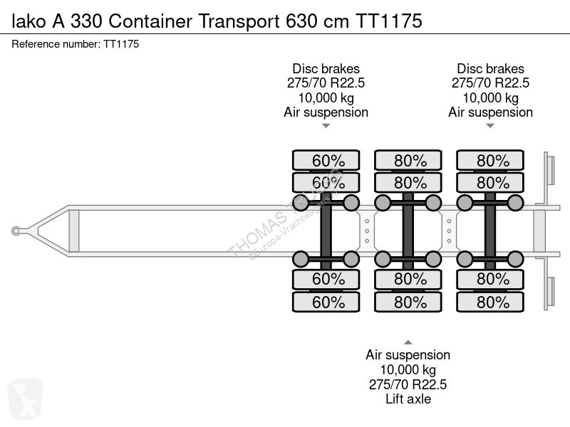 Semirremolque Lako A 330 Container Transport...