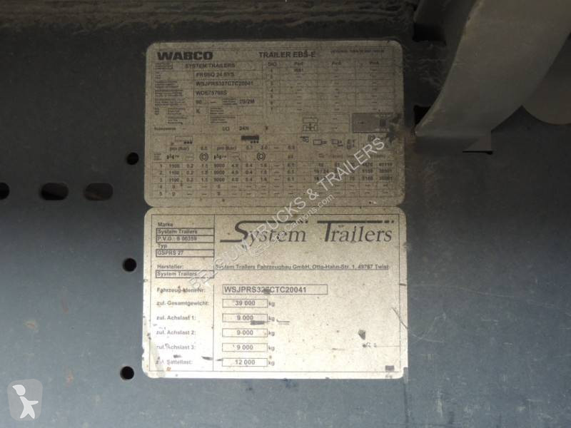 نصف مقطورة System Trailers toit debachable