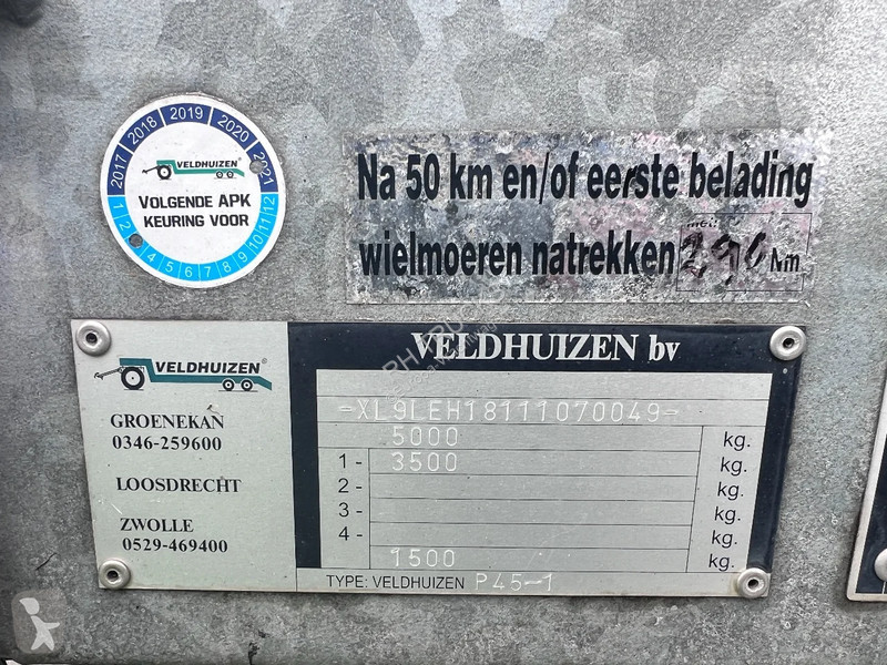 Oplegger Veldhuizen P45-1 - 5 TON