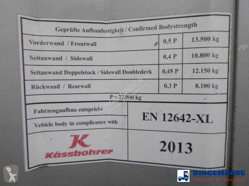 Semitrailer Kässbohrer Curtain side Mega...