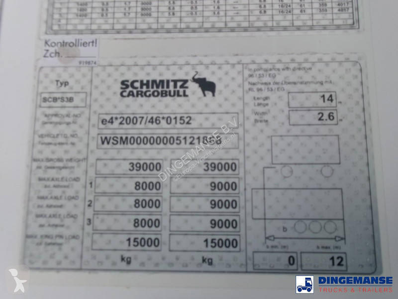 Semi remorque Schmitz Cargobull Frigo trailer +...