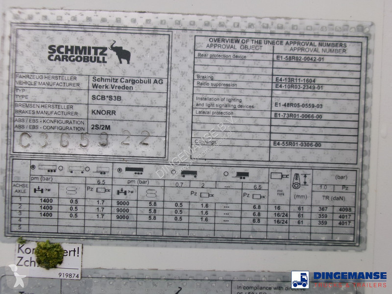 Semiremorca Schmitz Cargobull Frigo trailer +...