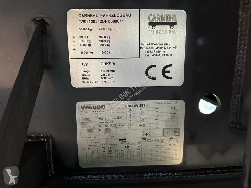 Semi reboque Carnehl 65m3 Vol alu kipper SAF...
