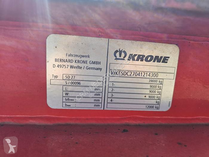 Semitrailer Krone 27 | 3 axle container chassis...