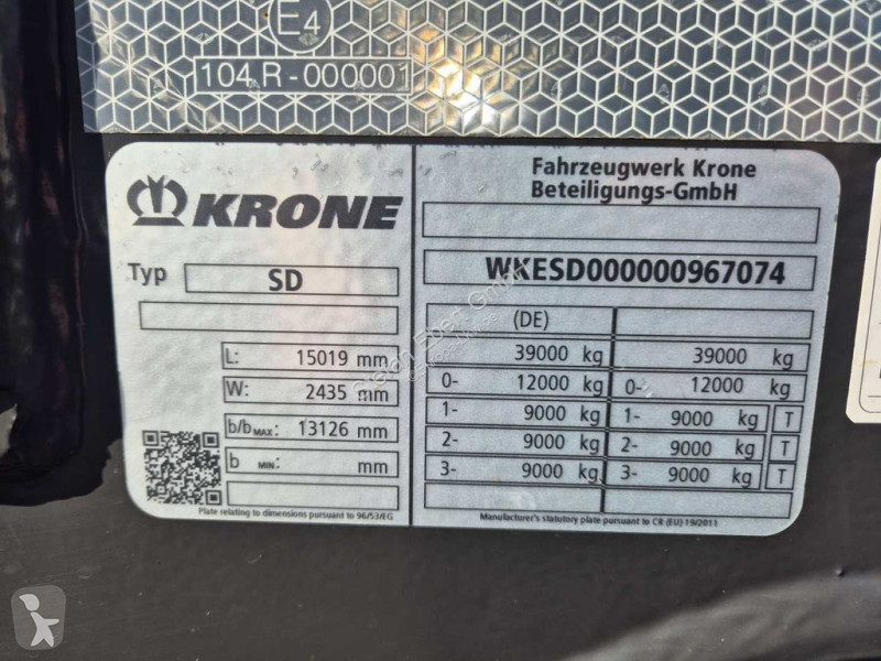 Semirimorchio Krone BDF BPW-Achsen Liftachse...