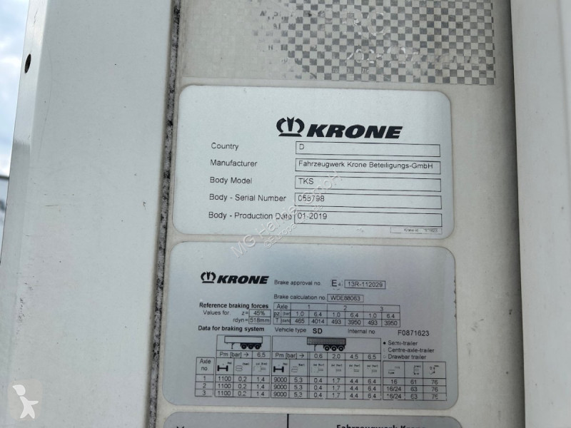 Semi reboque Krone SD Cool Liner, Doppelstock,...