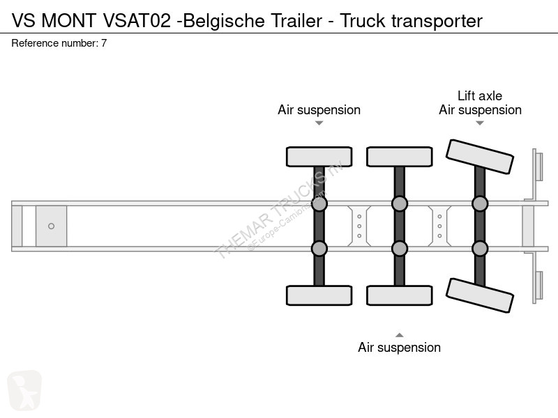 Oplegger  VSAT02  -Belgische Trailer - Truck...