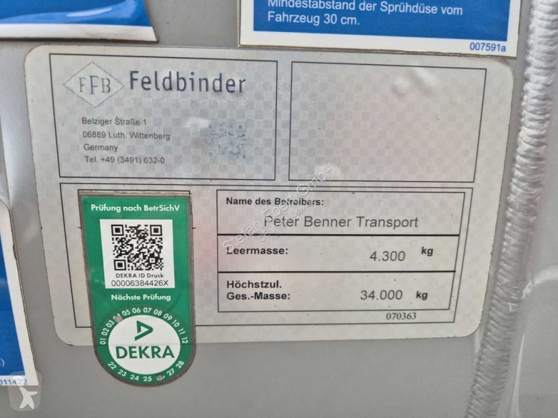 Semi reboque Feldbinder TSA 30.3 Gefahrgut ADR,...