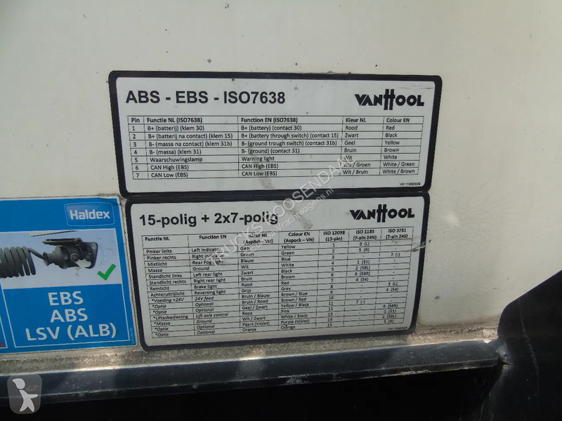 Semitrailer Van Hool 2x axle + rollers hydra