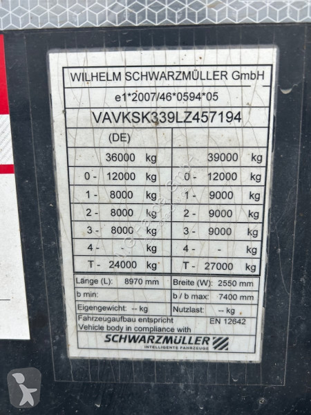 Semitrailer Schwarzmüller Kippmulde 25m³, SAF,...
