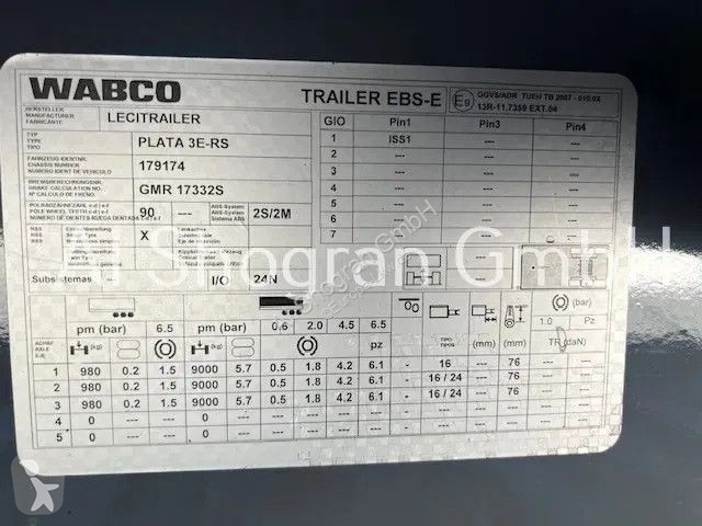 Sættevogn Lecitrailer Edscha / 3 x Achsen SAF