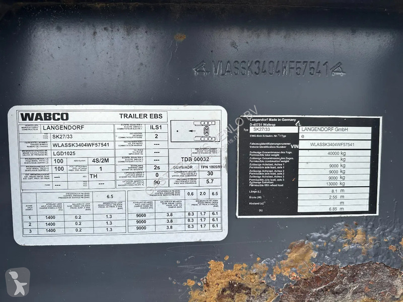 Semiremorca Langendorf 2 Side Tipper / Alu Box...