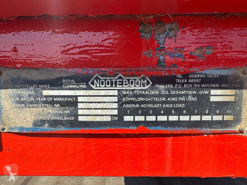 Semitrailer Nooteboom -44-VV + 3 AXLE SAF + 5...