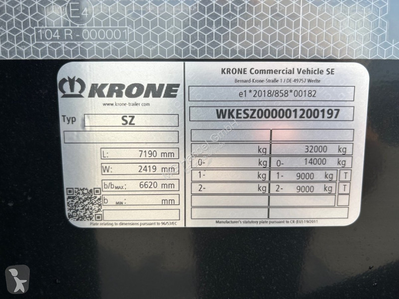 Semirimorchio Krone Box Liner SZC 18 ADR-Chassi...