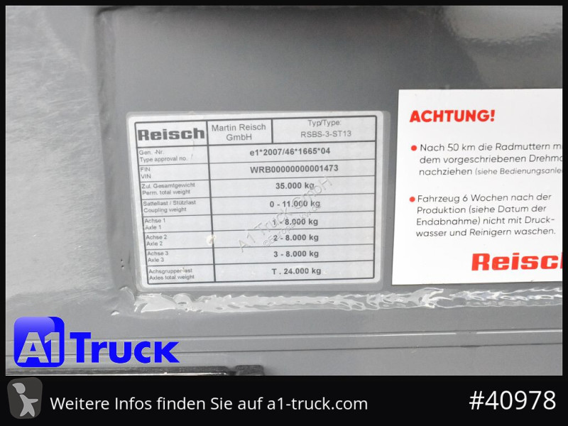 نصف مقطورة Reisch Faltwand Türen,82m³, Side...