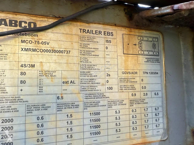 نصف مقطورة Nooteboom -75-05V 5 AXLES - 2X...