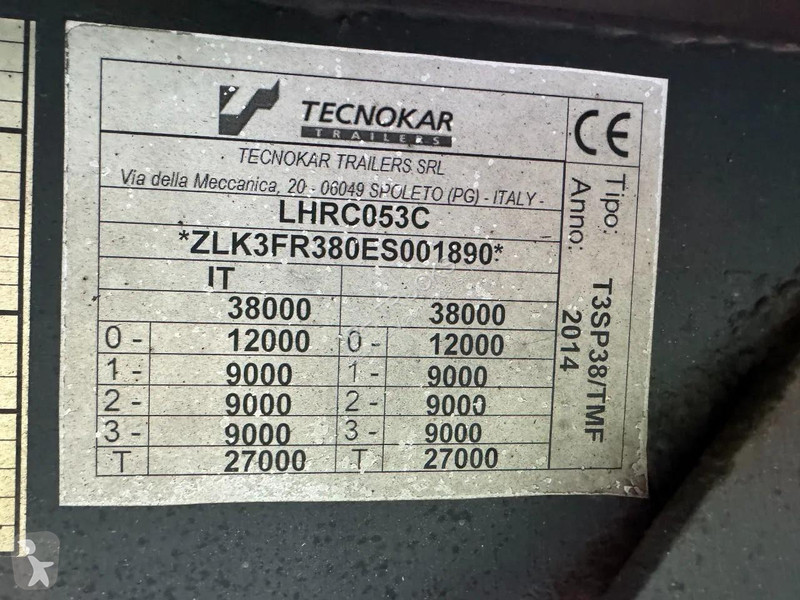 نصف مقطورة Tecnokar 3 AXLE CARRIER VECTOR 1550...