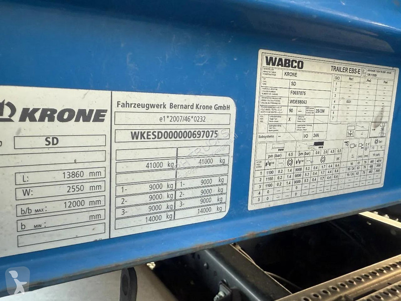 Oplegger Krone 3 AXLE + SLIDING ROOF +...