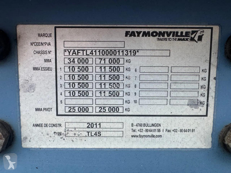 نصف مقطورة Faymonville TL4S - 2,8M EXTENDABLE +...