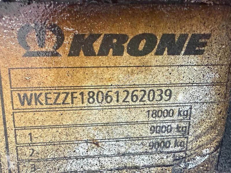 نصف مقطورة Krone ZZF 18 DHOLLANDIA LIFT 2.000 KG