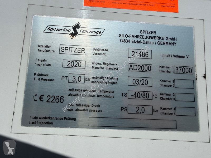 نصف مقطورة Spitzer SF2737/2P SF2737/2P ca. 37m³