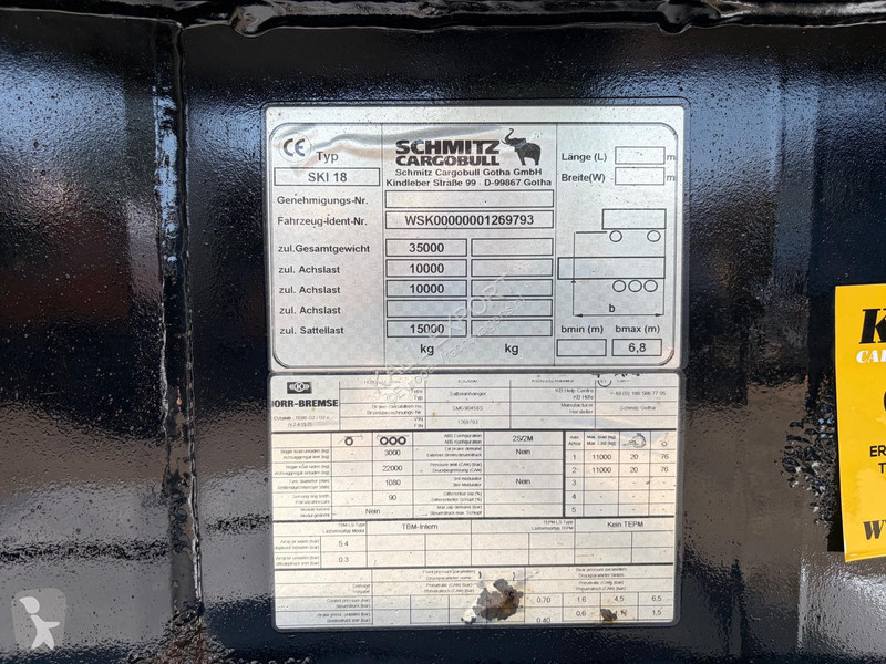 نصف مقطورة Schmitz Cargobull 18 Kipper Dump...