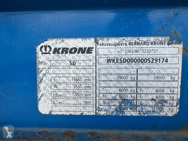 Oplegger Krone 3 AXLES - BPW + SLIDING ROOF