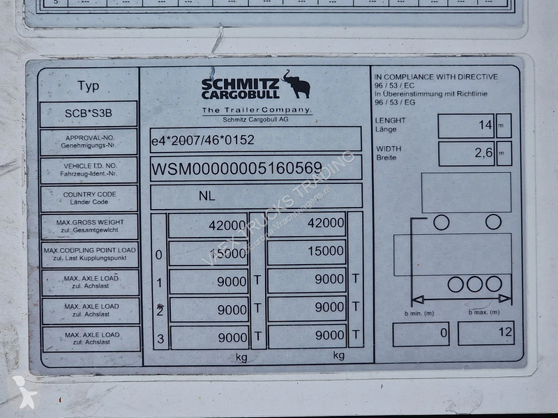 نصف مقطورة Schmitz Cargobull SCB*S3B Frigo...