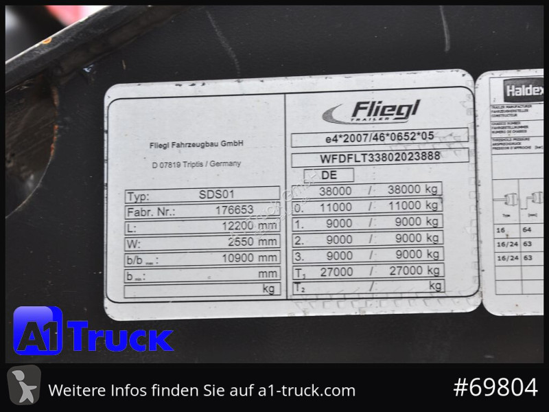 نصف مقطورة Fliegl SDS01, Langholz,...